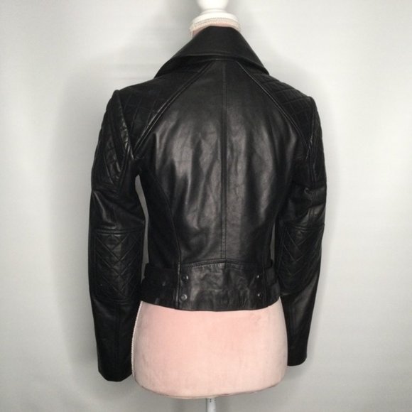 Bebe black lambskin moto jacket - Picture 3 of 5